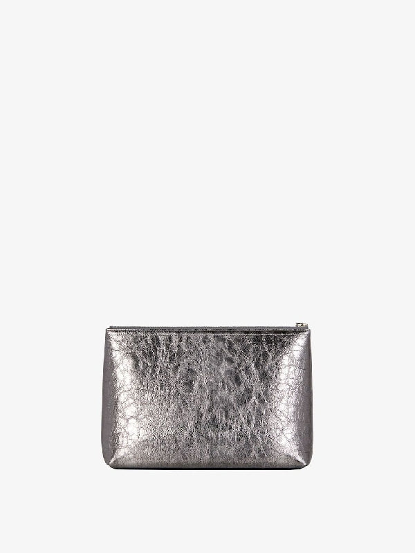 Voyou Metallic Leather Clutch