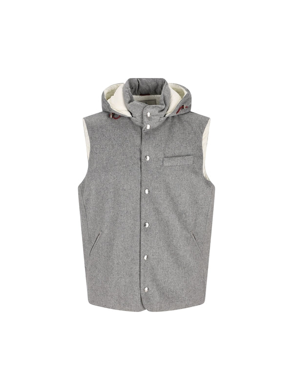 Brunello Cucinelli Grey Vests