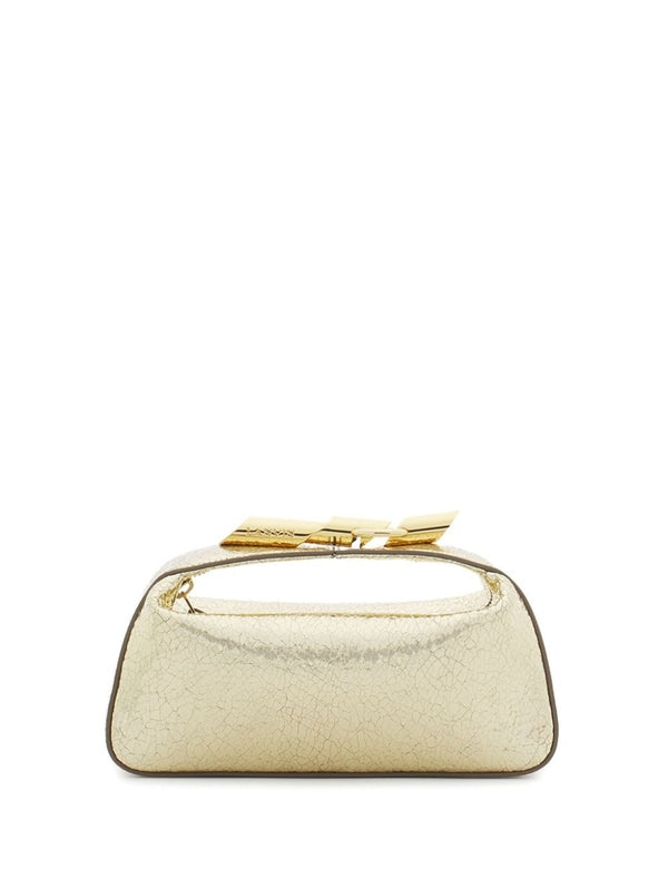 Sequence Metallic Leather Clutch Bag