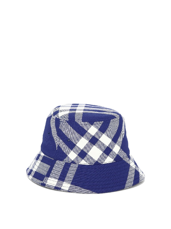 Check Wool Blend Bucket Hat