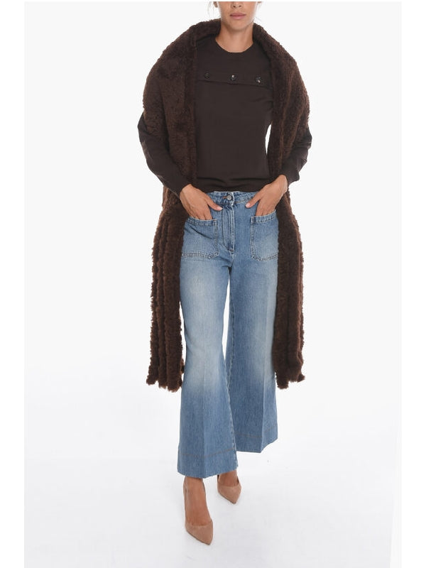 Fringe Shearling Scarf