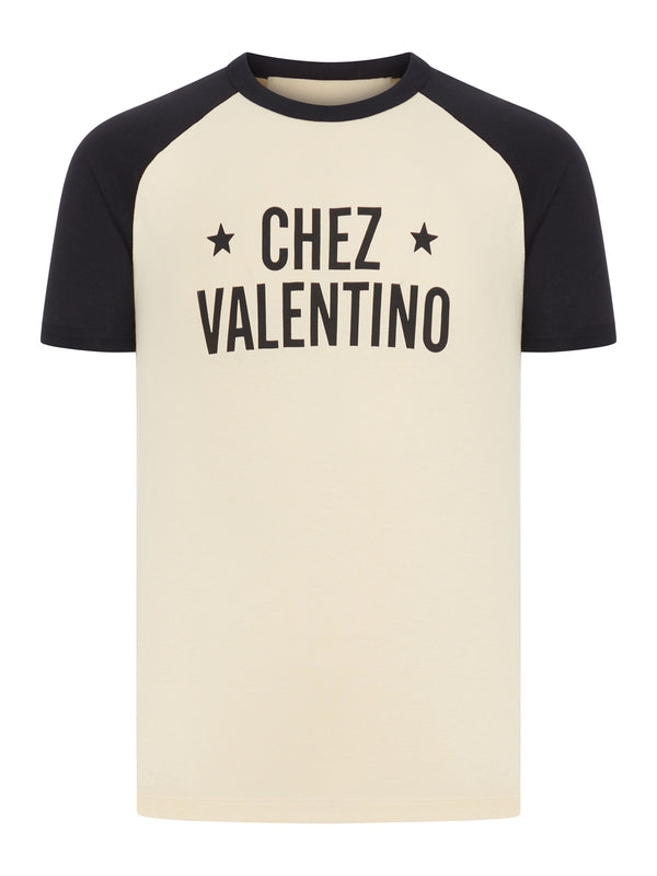 Valentino White Black Short Sleeve T-Shirt
