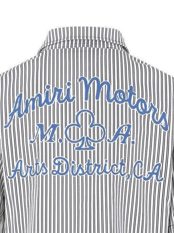 Striped Logo Patch Shirt