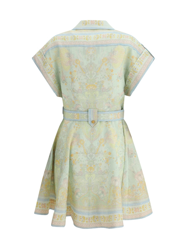 Acadia Graphic Printing Linen
  Dress