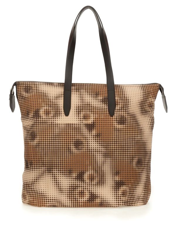 Allover Printing Cotton Leather Tote Bag