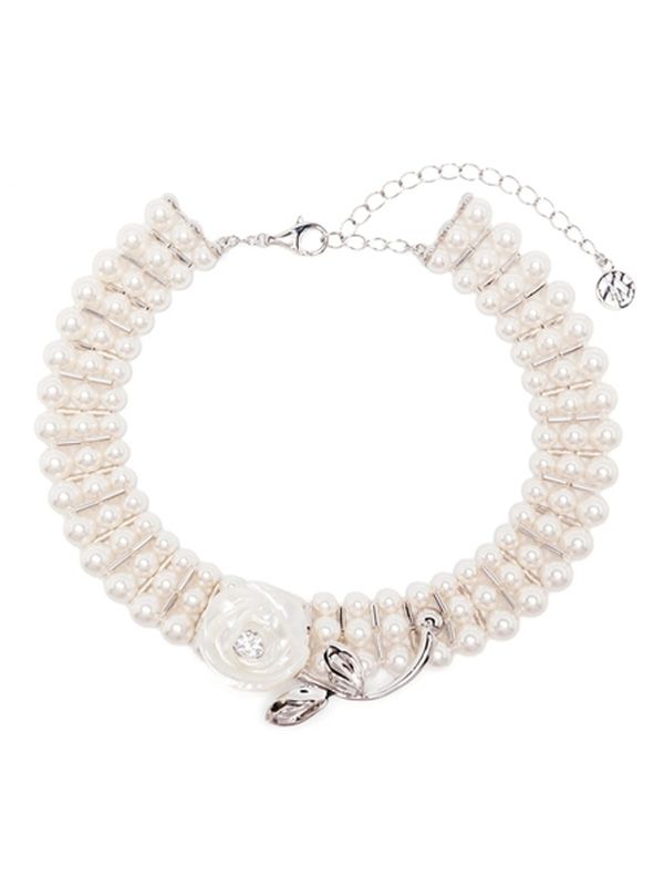 Rose Appliqué Choker Necklace