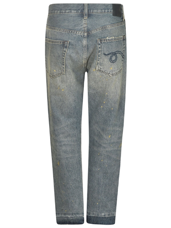 Crossover Waist Denim Pants