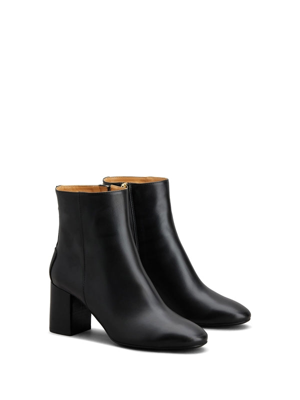 Black Leather Ankle Boots