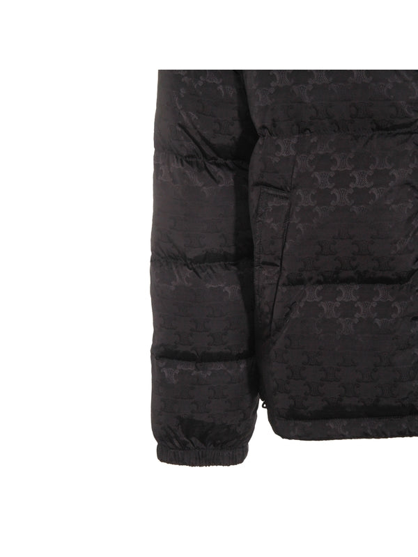 Triomphe Logo Jacquard Black Nylon Padding