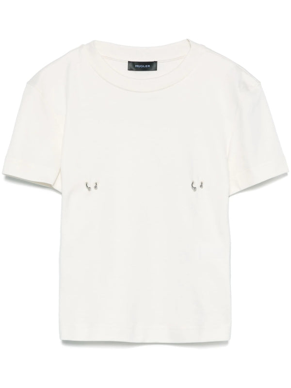 Mugler White Half Sleeve