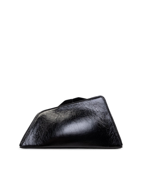 Cracked Leather Clutch Bag