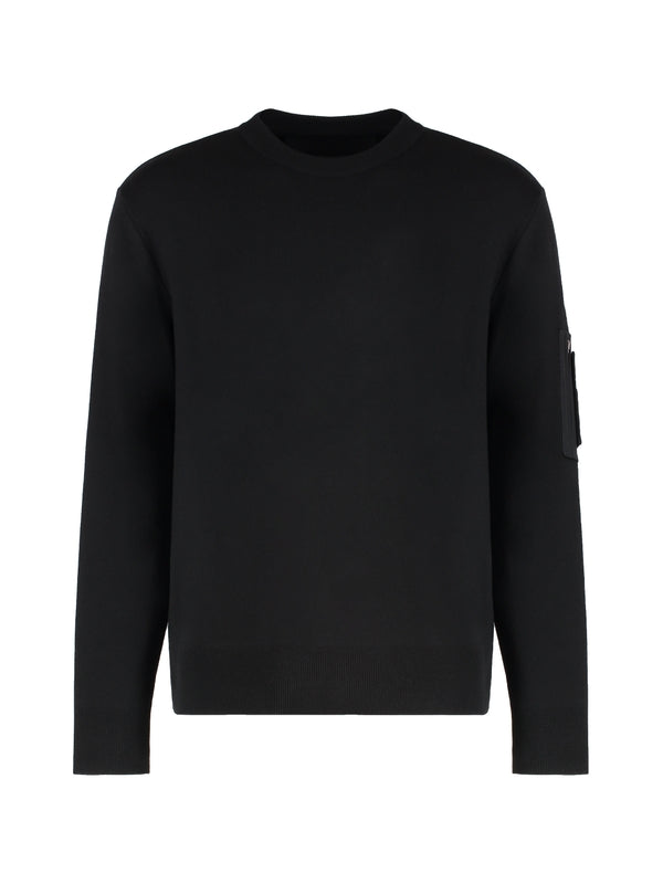 Sleeve Patch Wool Knit