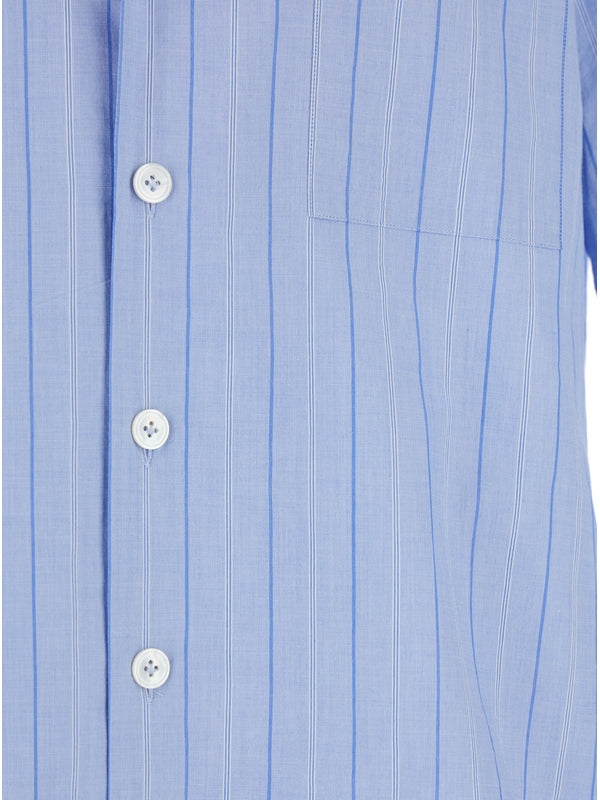 Stripe Cotton Short-Sleeve Shirt