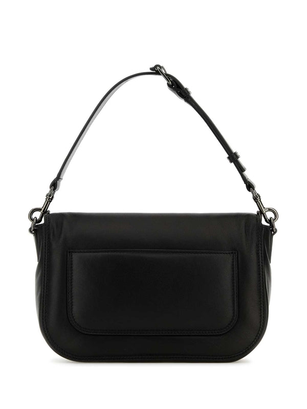 V Logo Leather Crossbody Bag