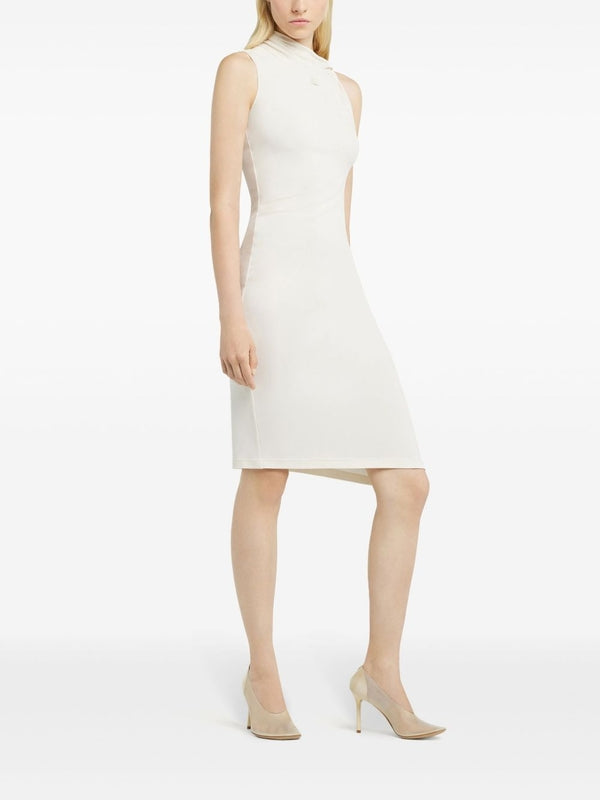 Logo Patch Sleeveless Midi Dress