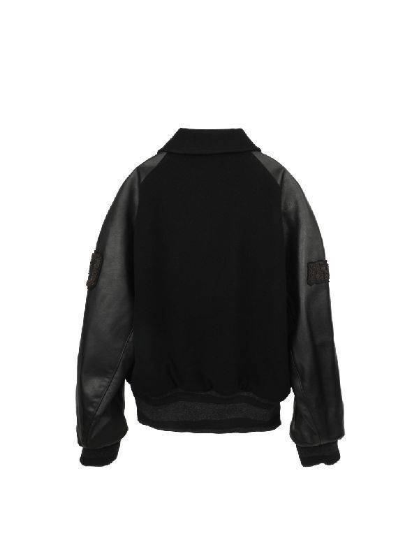 Logo Patch Varsity Bomber Jacket