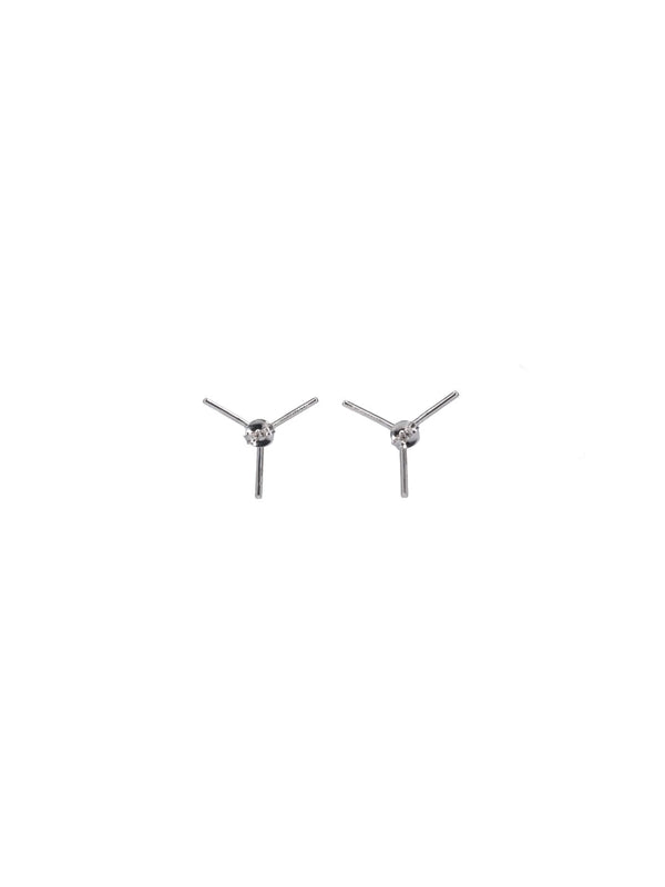 Logo Silver Tone Earrings - Jente