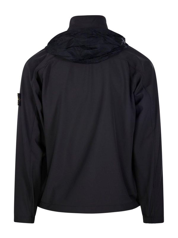 Wappen Patch High-Neck Hooded Jacket