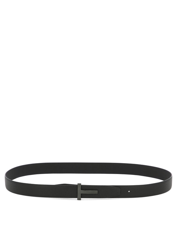 Tom Ford Black Leather Belts