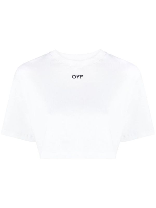 Stamp Logo Crop Short-sleeve T-shirt