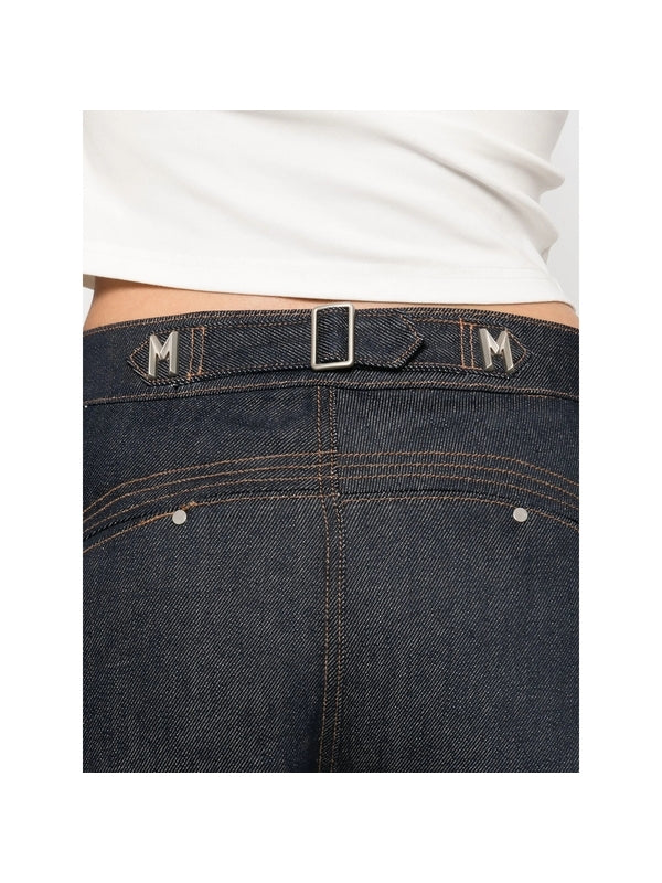 Multi-Seam Cargo Denim Pants