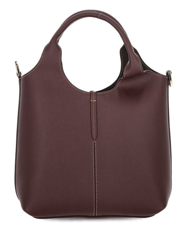 Tod'S Burgundy Tote Bags