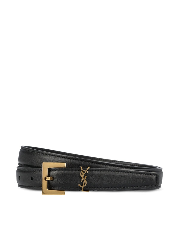 Cassandra Logo Leather Belt