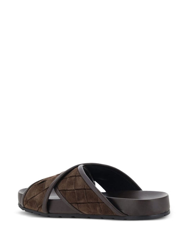 Bottega Veneta Brown Slides