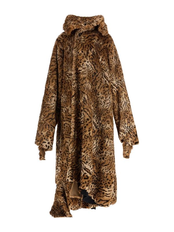 Maxi Leopard Faux Fur Coat