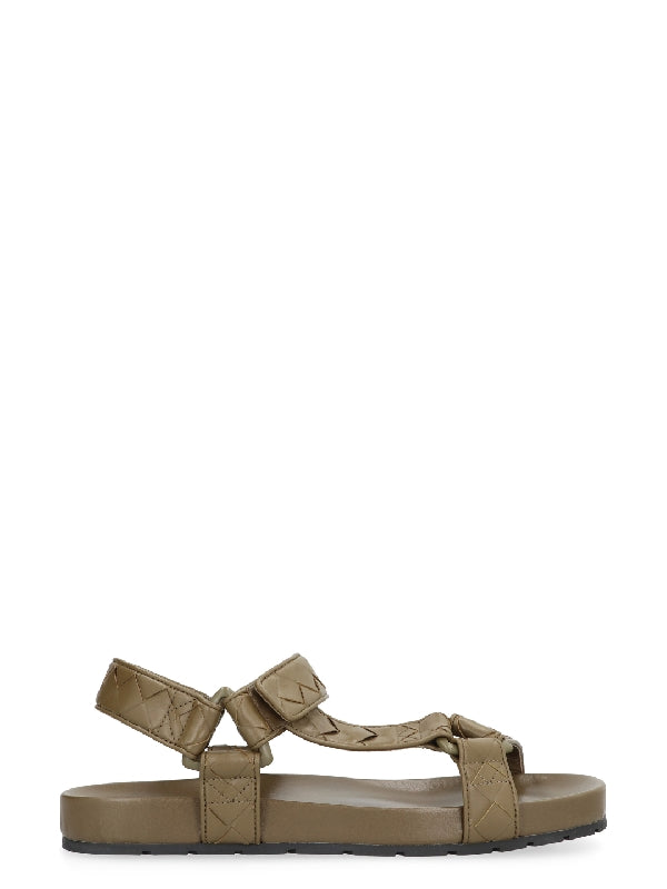 Woven Pattern Velcro Calfskin
  Sandals