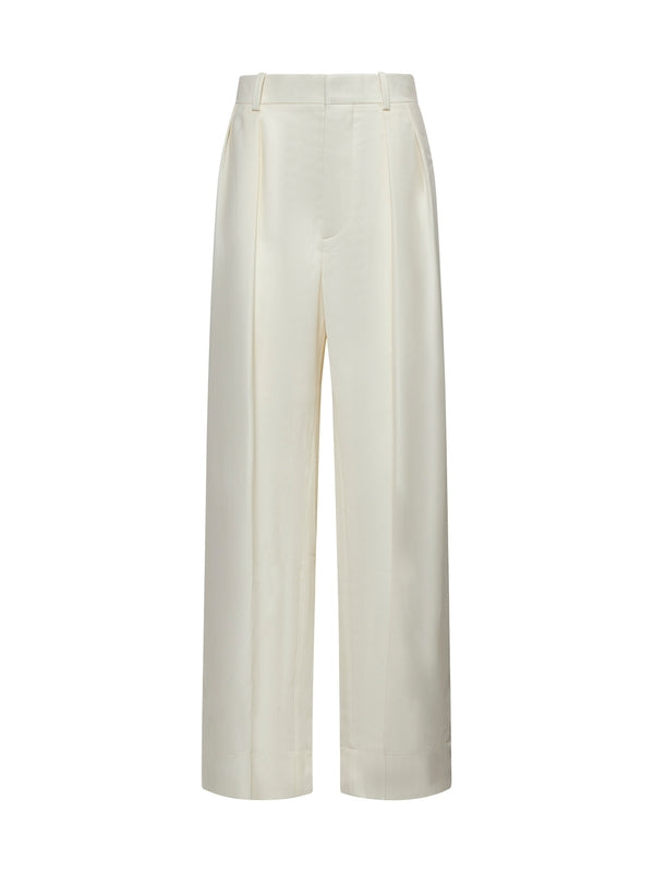 Wide Wool Tailored Pants