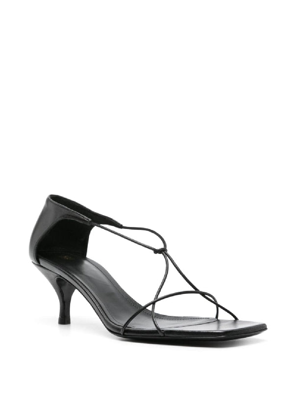 The Leather Note Square-Toe Sandals