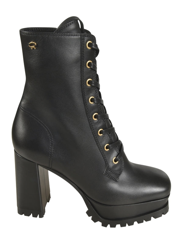 York Lace-up Boots Heel