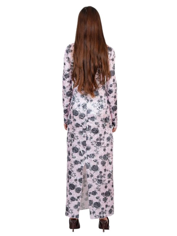 All-Over Flower Printing Long Dress