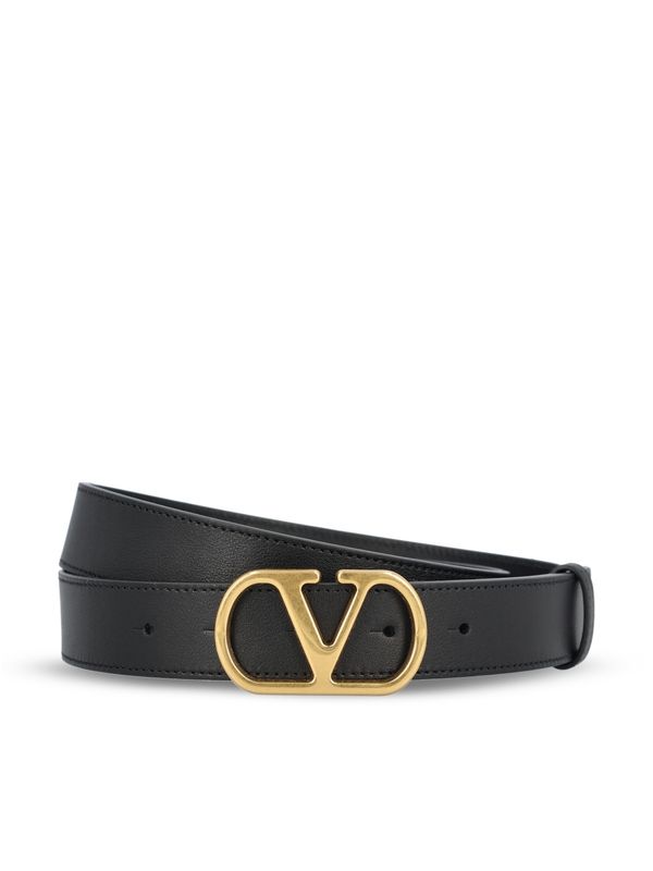 V Logo Calfskin Belt