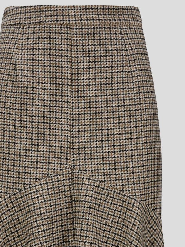 Check Pattern Long Skirt