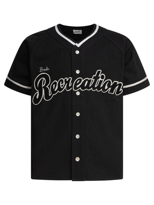 Logo Applique Cotton Short Sleeve Shirt