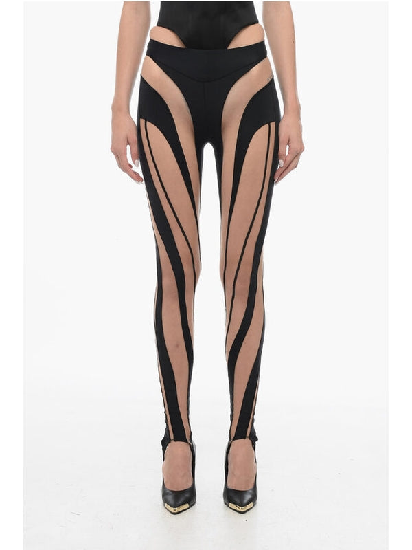 Cut-Out Sheer Detail Leggings