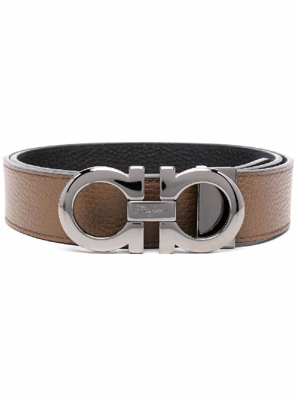 Double Gancini Reversible
  Leather Belt