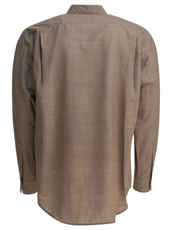 Auralee Super Fine Tropical Wool Beige Shirt