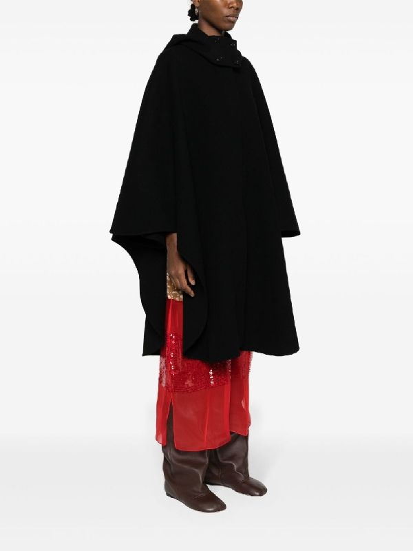 Wool Cashmere Cape Coat