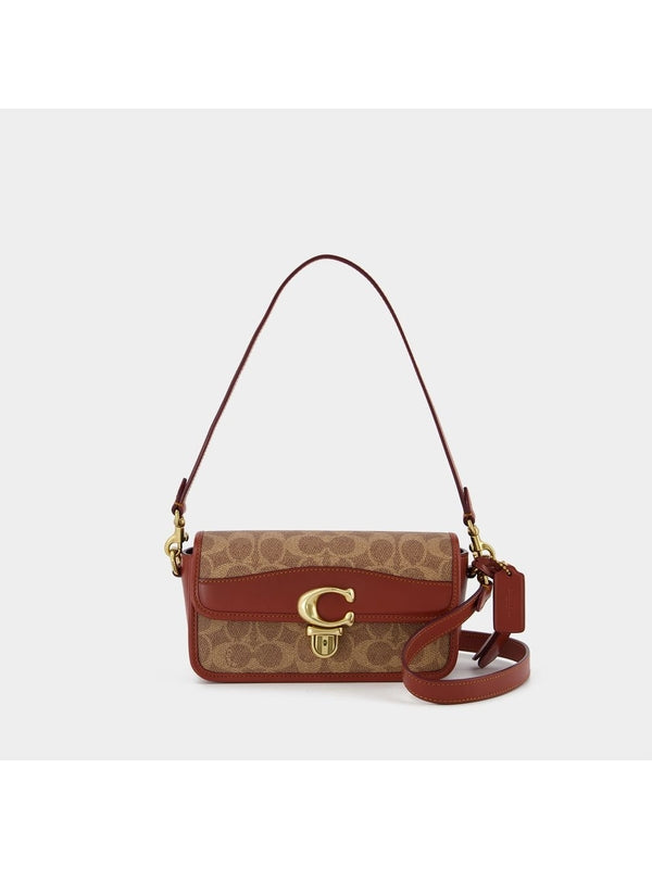 Coach Burgundy Beige Crossbody & Shoulder Bags