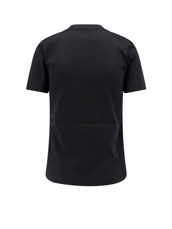 MONCLER - Rhinestone Logo Short Sleeve T-Shirt - Jente