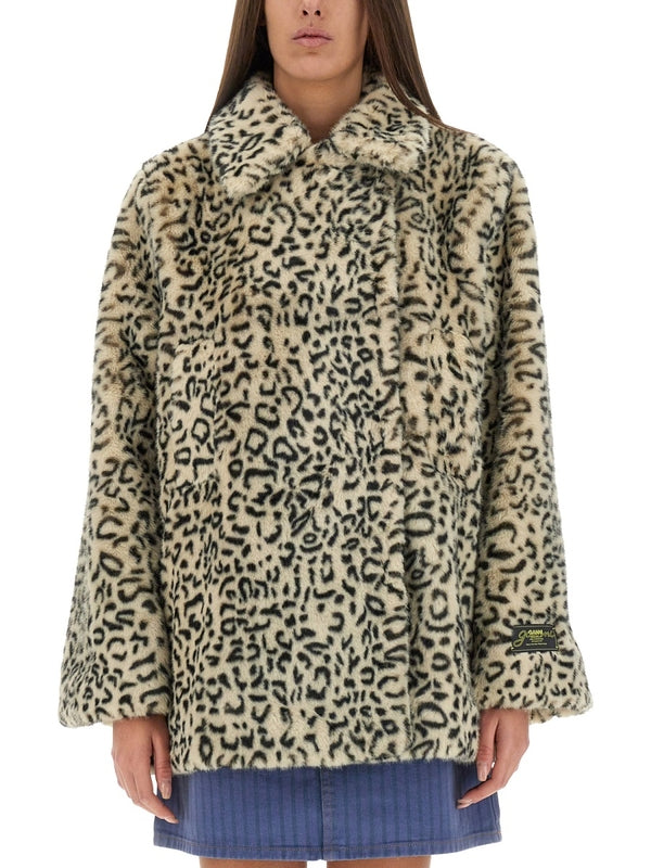 Animal Pattern Fleece Jacket