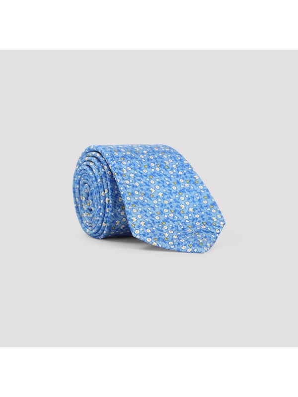 Flower Pattern Silk Tie