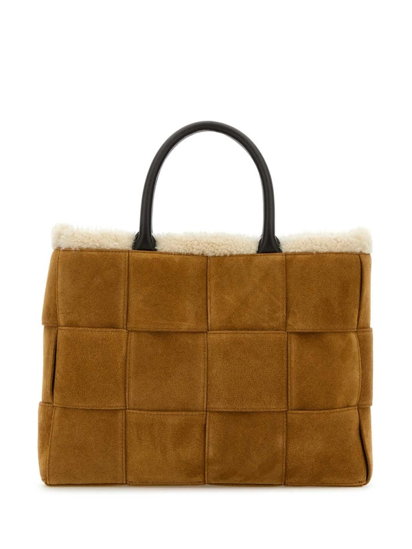 Arco Intreccio Suede Small Tote Bag