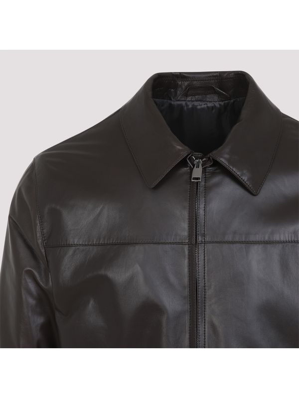 Collar Leather Jacket