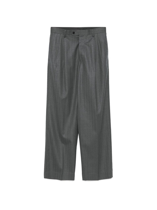 AURALEE - Pinstripe Flannel Pants - Jente