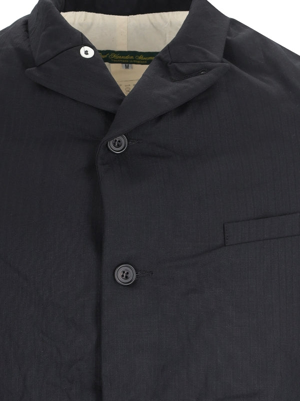 Wrinkle Detail Peak Lapel Jacket