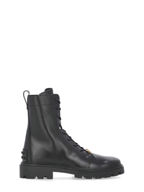 Chain Logo Lace-Up Boots - Jente